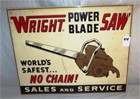 WRIGHT POWER BLADE SAW SIGN - 18"