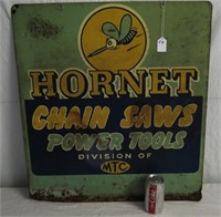 HORNET CHAINSAWS DOUBLE SIDED SIGN