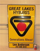GREAT LAKES HYBRIDS SIGN 35" X 21 1/2"