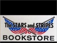 21" X 47" "STARS & STRIPES BOOKSTORE SIGN MADE OF