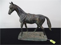 PATINATED BRONZE WASH SPELTER HORSE