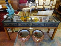 DREXEL ASIAN DECORATED CONSOLE