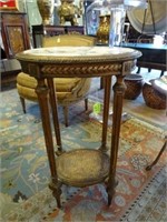 FRENCH MARBLE TOP PEDESTAL