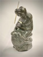 Soapstone Hunter With Seal