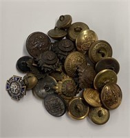 Large Lot of Military Buttons