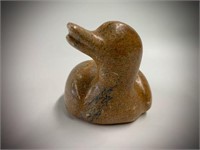 Inuit Soapstone Carving-Floating Duck