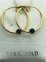14K Gold Sapphire Earrings JC