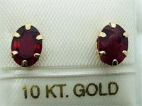 10K Ruby Earrings JC