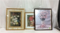 Three Framed Photo of Roses K8B
