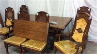 Solid Oak Dining Set w 6 Chairs K17B