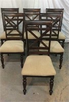Set of Six Solid Wood Dining Chairs K4C