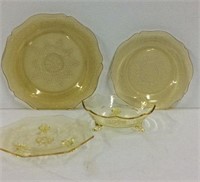Vintage Yellow Depression Glass Collection K7B
