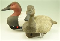 Pair of Mike Smyser 2001 Canvasbacks drake and