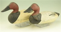 (2) Canvasback drake decoys (unsigned)