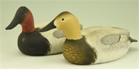 Pair of Oliver Lawson signed 1/4 size Canvasbacks