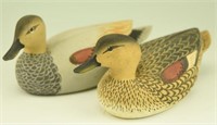 Pair of Oliver Lawson signed 1/4 size Gadwalls