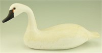 Half size carved Tundra Swan signed P.E.W.