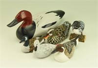 (6) Decoys: 1/3 size Canvasback drake unsigned,