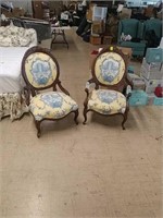 Pair of French Provencial Parlor Chairs