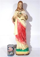 Statue vintage de Jésus, en platre