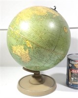 Globe terrestre 1940's, pied en métal