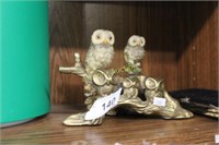 OWL DECORATIONS - ONE IS BRASS