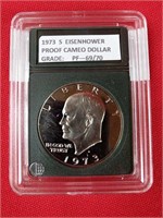 1973-S Proof Cameo Eisenhower Dollar