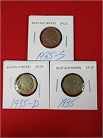 1935 Buffalo Nickel Set