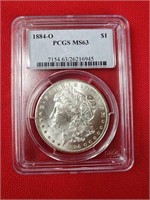 MS63 1884-O Morgan Silver Dollar