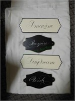 Lot of Porcelain Interior Decorating signs