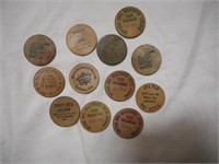 Cleveland lot of twelve vintage Wooden Nickels