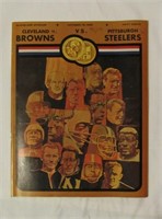Original 1969 Browns vs Steelers Program