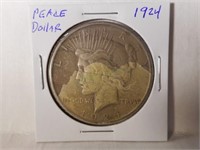 1924 silver Peace Dollar