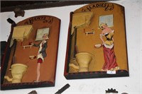 2 Reproductions Gents & Ladies Signs