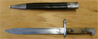 Bayonet With Leather Scabbard