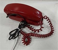 Vintage Western Bell Rotary Phone - Red