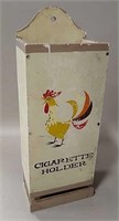 9" Vintage Wood Cigarette Holder Dispenser