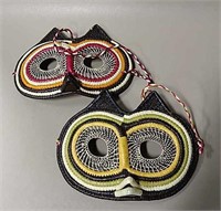 2 Handmade Owl Masks