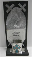 Mother Theresa Metal & Wood Memorial