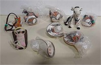 Lot Of 9 Miniature Signed Ceramic Pottery