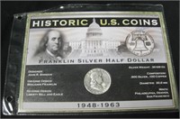 Historic Coins - 1962 Franklin Silver Half Dollar