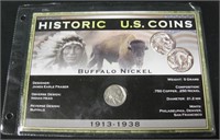 Historic US Coins - 1935 Buffalo Nickel