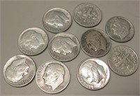 10 - Silver Roosevelt Dimes Assorted Dates & Mints