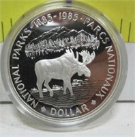 1985 Proof Silver Dollar In Silver Sleeve