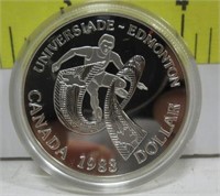 1988 Proof Silver Dollar In Silver Sleeve