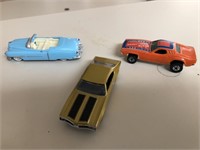 3 small toy cars