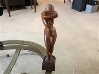 Wooden lady statue