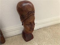 Hand carved head from Haiti