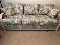 White bamboo type couch