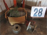 Assorted Items, Dolly & Wire & Barbed Wire